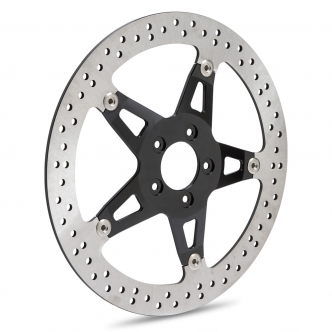 Arlen Ness 14 Inch Big Brake Left Brake Rotor in Stainless Steel Finish For 2008-2013 FLHT/FLHX/FLTR, 2008-2016 FLHR Models With 17 Inch Or Larger Front Wheel (Hub Mount) (02-910)