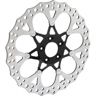 Arlen Ness 14 Inch Brake Rotor Procross Wheel Front in Black Finish For 2008-2013 FLT/FLHT/FLHX/FLTR, 2008-2016 FLHR With Ness 6-Piston Caliper Or Stock Caliper With Ness Bracket Models (33-10101-203)