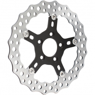 Arlen Ness Brake Rotor Wave 11.5 Inch Black Finish For 2000-2007 FLT/FLHT/FLHX/FLHR/FLTR (Front/Rear) 2000-2014 Softail (Front) 2000-2017 Softail (Rear) 2000-2005 Dyna (Front) 2000-2017 Dyna (Rear) 2000-2013 XL (Front) 2000-2010 XL (Rear) (02-786)
