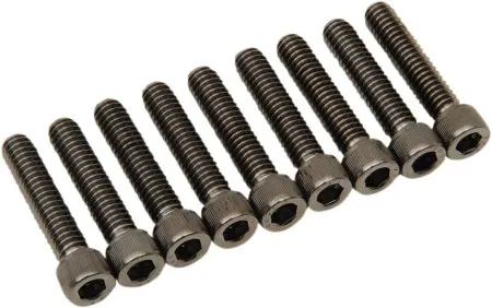 Drag Specialties Cam Cover Bolt Kit Knurled Allen Head Black For 2017-2023 All M8 Models (MK779BK)