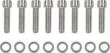 Drag Specialties Lifter Base Bolt Kit Smooth Chrome Socket-Head For 1999-2017 Twin Cam Models (MK378S)