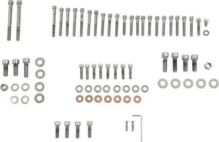 Drag Specialties Knurled Complete Motor Set Chrome Socket-Head Bolt Kit For 1986-1990 XL Models (MK105)
