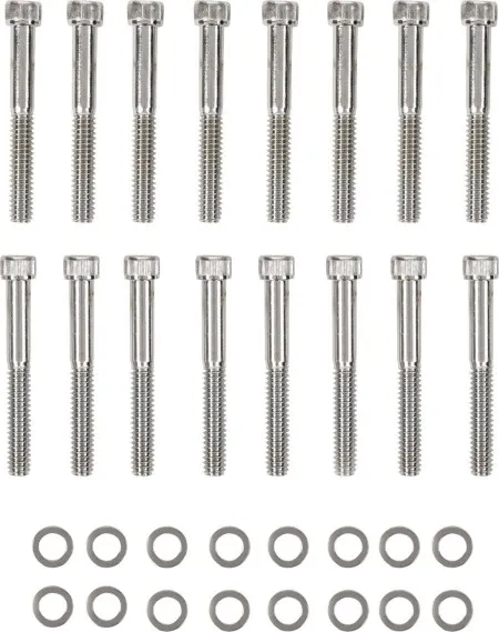 Drag Specialties Knurled Primary Cover Set Chrome Socket-Head For 2004-2022 XL Models (MK685)