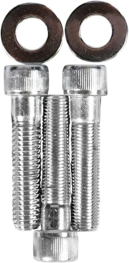 Drag Specialties Knurled Triple Tree Pinch Bolts Chrome Socket-Head For 1986-Early 1987 XL Models (MK120)