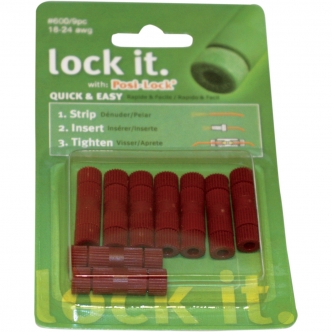 Custom Dynamics Posi-Lock Wire Connector Red 9 Pack in Red Finish (600)