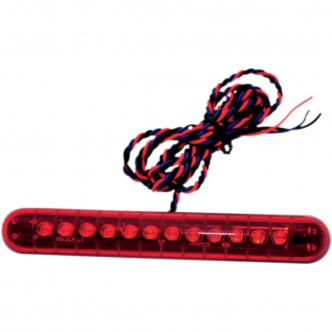Custom Dynamics LED Light Bar Dual Intensity Non-Sequential Light Bar With Flashing Brake Alert With Red Lenses (LB03)