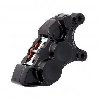 Arlen Ness Front Right 4 Piston Caliper In Black Finish For 2015-2017 Softail, 2008-2023 Touring, 2006-2017 Dyna & 2014-2020 Sportsters With ABS & Non-ABS (02-223)