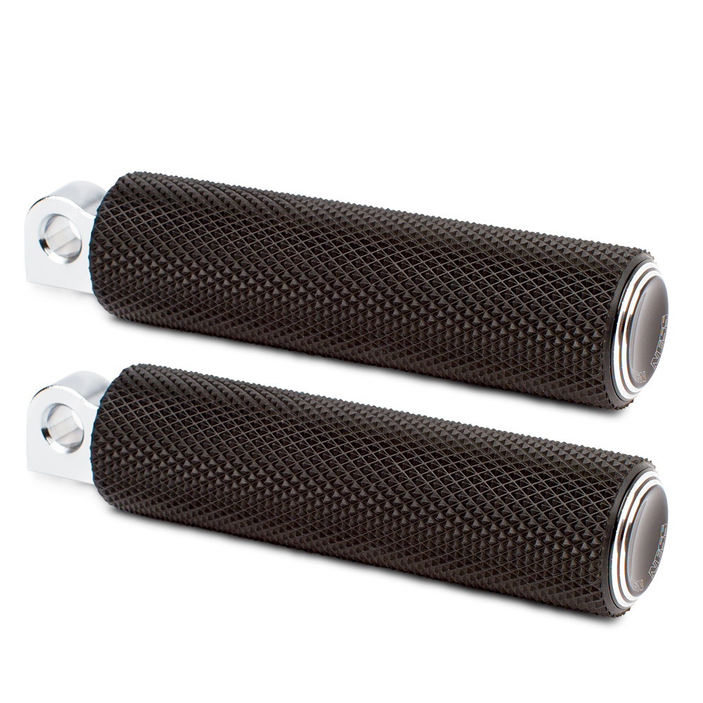 Arlen Ness Dual Ring Fusion Footpegs In Black Anodised Finish For