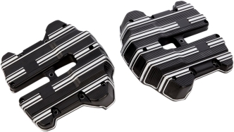 Arlen Ness 10 Gauge Rocker Box Covers In Black Finish For Harley Davidson 2018-2021 Softail & 2017-2021 Touring Motorcycles (18-263)