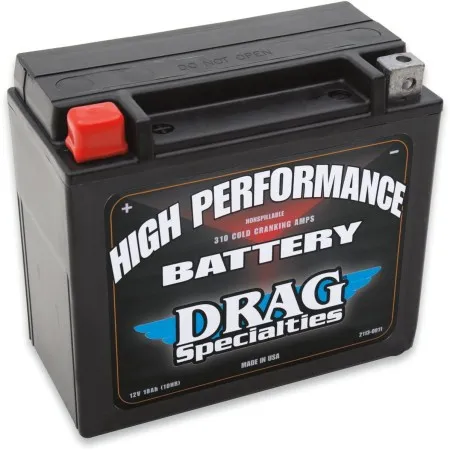 Drag Specialties High Performance Battery 310 CCA For 1986-1996 XL Sportster, 1984-1990 Softail & 1984-1994 FXR Models (DRSM72RBH)