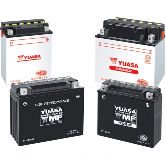 Yuasa Factory-Activated AGM Maintenance-Free 12V 172.72mm x 86mm x 155mm Lead Acid Battery in Black Finish For 2000-2020 Softail, 1999-2017 Dyna Glide, 1997-2003 XL, 2008-2017 VRSC V-Rod, 1999-2002 X1 Lightning Buell Models (YUAM420BS)