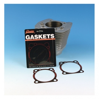 Genuine James Cylinder Base Gasket .016 Inch Rubber Covered Metal, With Silicone Bead For 1984-1999 B.T. (Excluding TC), 1986-2020 XL (Excluding 2008-2012 XR1200) Models (ARM473625)
