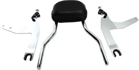 Cobra Detachable Round 14 Inch Backrest Kit in Chrome Finish For 2007-2017 FXST/FLST Models (602-2002)
