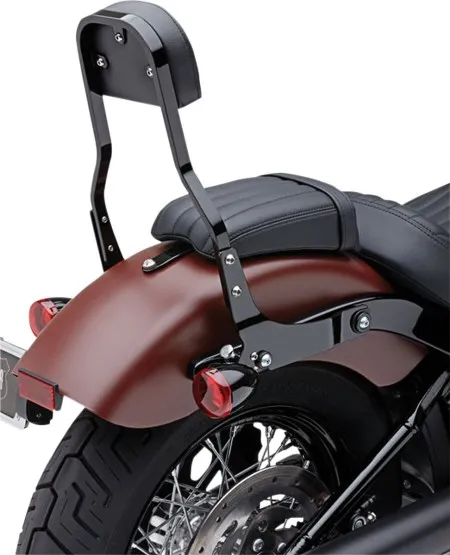Cobra Detachable Square 14 Inch Backrest Kit in Black Finish For 2006-2010 FXD, 2006-2017 FXDB, 2006-2014 FXDC, 2006-2009/2014-2017 FXDL Models (602-2044B)