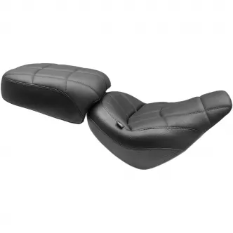 Mustang Solo Seat Tour Trapezoid Stitch in Black For 2018-2023 FXBB Softail Models (75160)