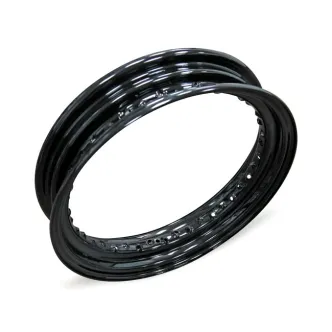 DOSS Dropcenter Rim, 300 x 16, 40 Spoke, Metal Center Valve, Tire Size 500/510-16 in Black Finish (11223FB)