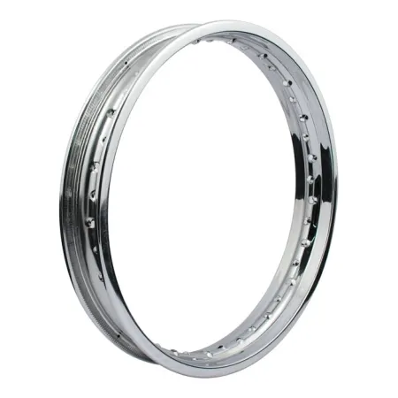 DOSS 40 Spoke Rim Dropcenter Style 2.15 x 21 Metal Center Valve Tire Size 325/21 in Chrome Finish (11646)