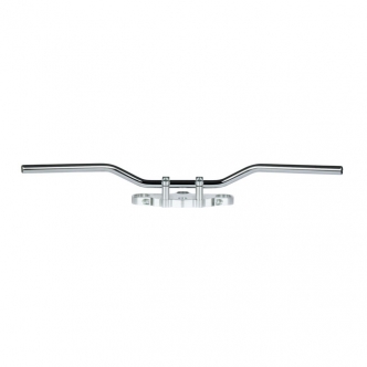 TRW Touring 22mm Classic Low Steel Handlebar TUV And ABE Approved in Chrome Finish (ARM630475)