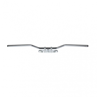 TRW Custom 22mm Roadster Wide Steel Handlebar TUV And ABE Approved in Chrome Finish (ARM350475)