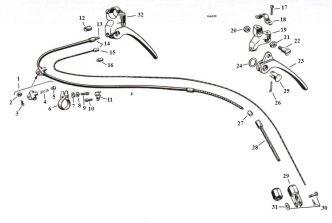 Front Brake Breakdown Diagram For 1928-1950 45 Inch Flathead Models (ARM000479)