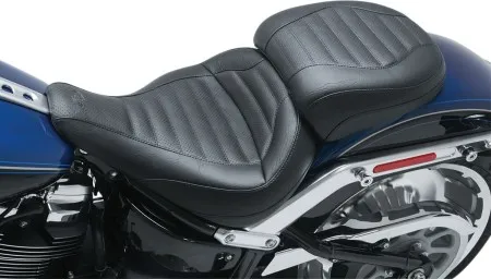 Mustang Passenger Solo Seat in Black For 2018-2025 Softail Fat Boy Models (75833)