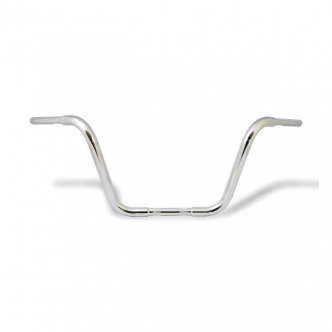 DOSS 1-1/4 Inch Buffalo Apehangers 12 Inch High in Chrome Finish For 1982-2020 Harley Davidson (Excluding 2008-2020 E-Throttle, 1988-2011 Springers) Models (ARM482109)