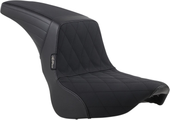 Le Pera Kickflip Diamond 2-Up Seat in Black With Gripp Tape For 2018-2023 Softail Street Bob FXBB, FLSL Slim & FXST Standard  Models (LY-590DMGP)
