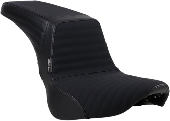 Le Pera Kickflip Pleated 2-Up Seat in Black With Gripp Tape For 2018-2023 Softail Street Bob FXBB, FLSL Slim & FXST Standard  Models (LY-590PTGP)