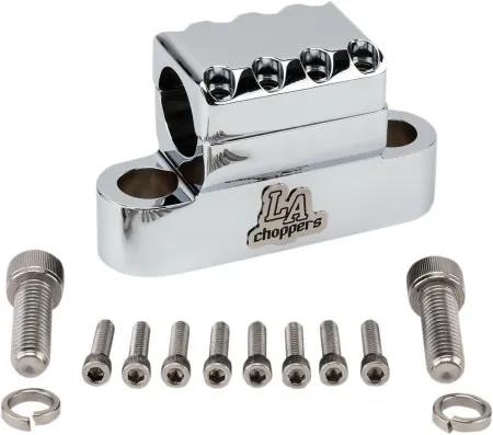 LA Choppers 1-1/4 Inch Kage Fighter Clamp in Chrome Finish (LA-7335-XXC)