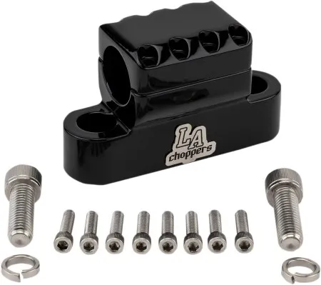 LA Choppers 1-1/4 Inch Kage Fighter Clamp in Gloss Black Finish (LA-7335-XXCB)