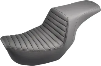 Saddlemen Front/Rear Saddlehyde 2-Up Step-Up Saddlegel Seat in Black For 2006-2017 Dyna Models (806-04-171)