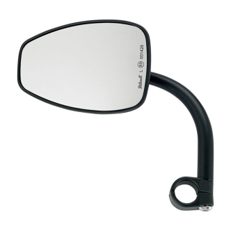 Biltwell Utility Teardrop Mirror With 7/8 Inch I.D. Clamp Mount in Black Finish ECE Approved (6504-578-131)