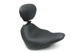 Mustang Wide Tripper Solo Seat With Rider Backrest For Harley Davidson 2018-2021 Softail Slim FLSL Motorcycles (79029)
