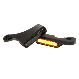 Heinz Bike LED Handlebar Turn Signals in Aluminium/Black Finish For 2015-2017 FXST/FLST Models (HBTS-FL15)