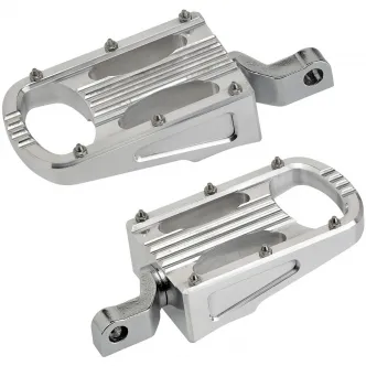 Biltwell Punisher XL Rider Footpegs in Polished For 2011-2020 XL883L / XL1200C/X/V & 2008-2017 FXC/FXS (7006-303-02)