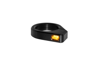 Heinz Bike LED Turn Signals in Aluminium/Black Finish, Micro For 54mm - 56mm Fork Tubes (HBZCM-56)