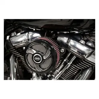 S&S Stealth, Torker Air Cleaner Kit in Black Contrast Machined Finish For 2018-2023 Softail, 2017-2023 Touring Models (170-0393B)