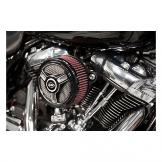 S&S Stealth, Tri-Spoke Air Cleaner Kit in Black Contrast Machined Finish For 2018-2023 Softail, 2017-2023 Touring Models (170-0392C)