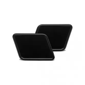 C-Racer Vintage Parallelogram Side Number Plates For Flat Track-Scrambler Projects in Black ABS Plastic For Universal Use (ARM107875)