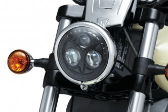 Kuryakyn Orbit 5 3/4 Inch L.E.D. Headlight In Black Finish (2475)