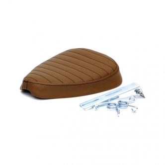 C-Racer Bobber Medium Solo Seat in Brown Finish Synthetic Leather For Universal Use (ARM026875)