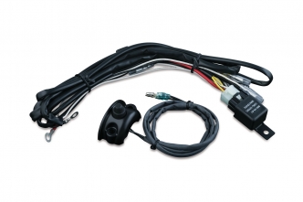 Kuryakyn Universal Driving Light Wiring & Relay Kit With Handlebar Mounted Switch In Black Finish (2203)