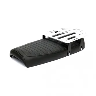 C-Racer Fat Scrambsadle Scrambler Seat in Black Finish for Universal Use (SCRF4LR-BL-L-B)