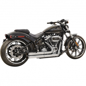 Bassani Exhaust System Pro Street Turn Out in Chrome Finish For 2018-2023 Softail Models (1S34D)