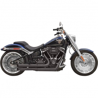 Bassani Exhaust System Pro Street Turn Out in Black Finish For 2018-2020 Softail Models (1S34DB)