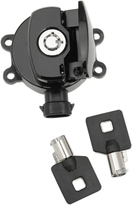 Drag Specialties Side Hinge Ignition Switch In Black Finish For 2014-2020 FLHR, 2011-2017 FLS/FLST, 2012-2017 FLD, FXDWG, FXF And FXDB Models (E21-0214GB)