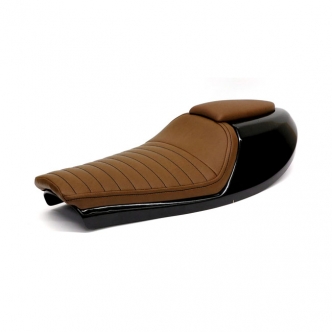 C-Racer Neo Classic Seat With Synthetic Leather Covered Seat Cowl Cover in Dark Brown Finish For Universal Use (ARM206875)