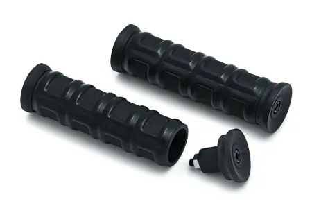 Kuryakyn Dillinger Grips For 1 Inch Handlebars In Satin Black Finish (6677)