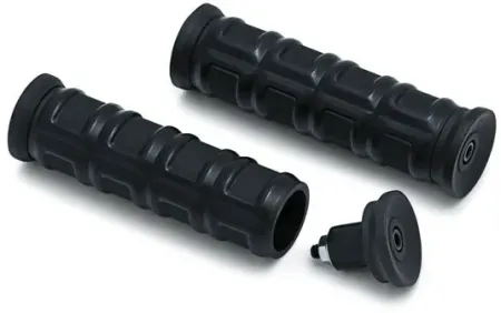 Kuryakyn Dillinger Grips For 7/8 Inch Handlebars In Satin Black Finish (6679)