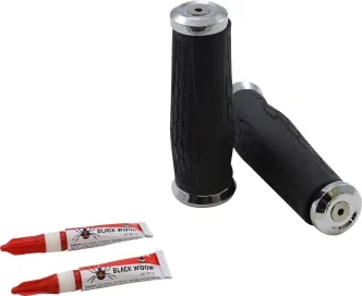 Kuryakyn Universal Hex Grips For 1 Inch Handlebars In Chrome Finish (5926)